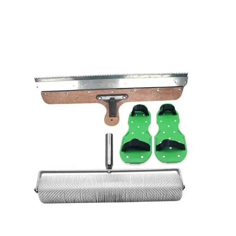 Cement self-leveling construction tool, nail shoe scraper floor, nail rake needle, special defoaming brush for deflation,