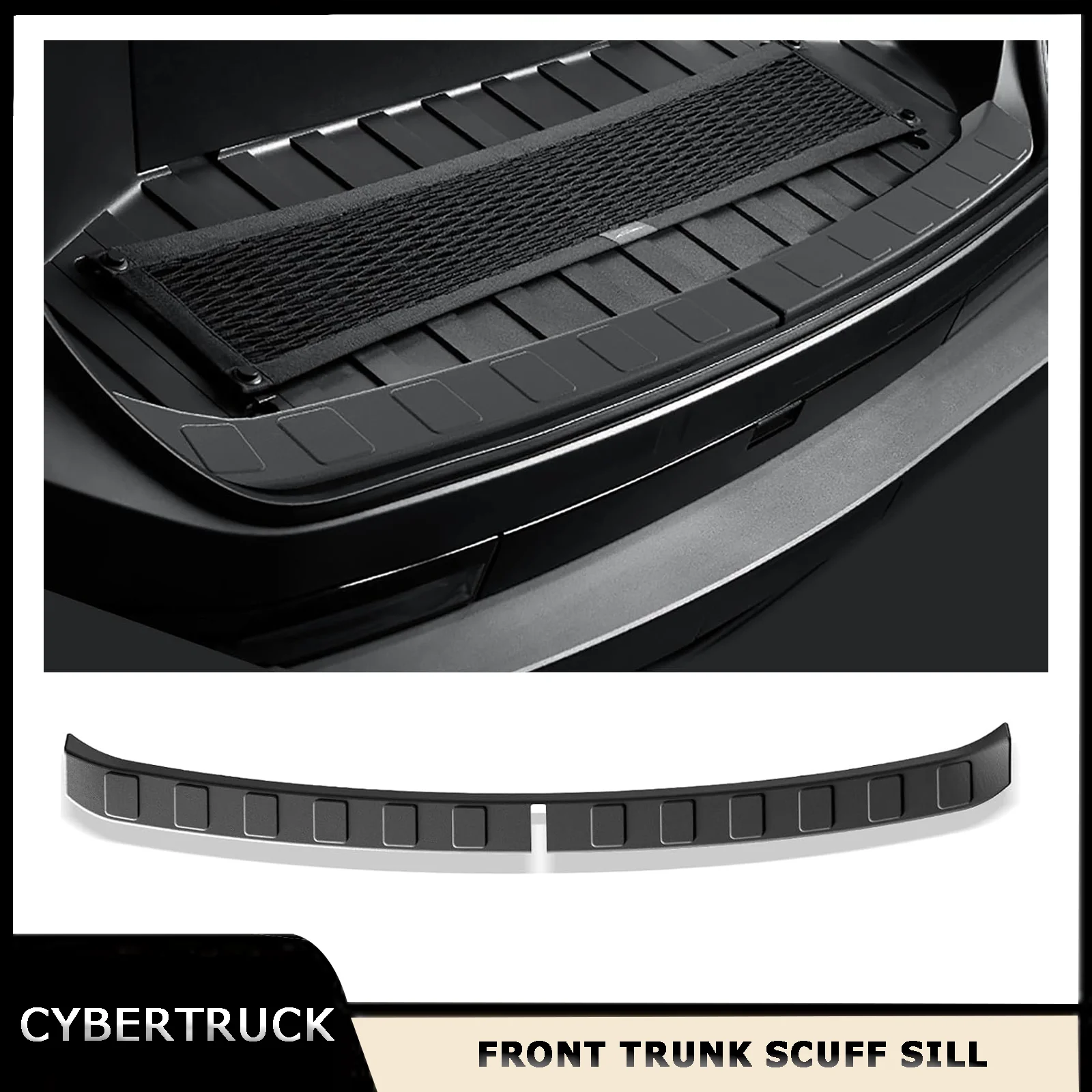 Front Trunk Plate Bumper Protector Scuff Sill Fit For Tesla Cybertruck 2024 2025