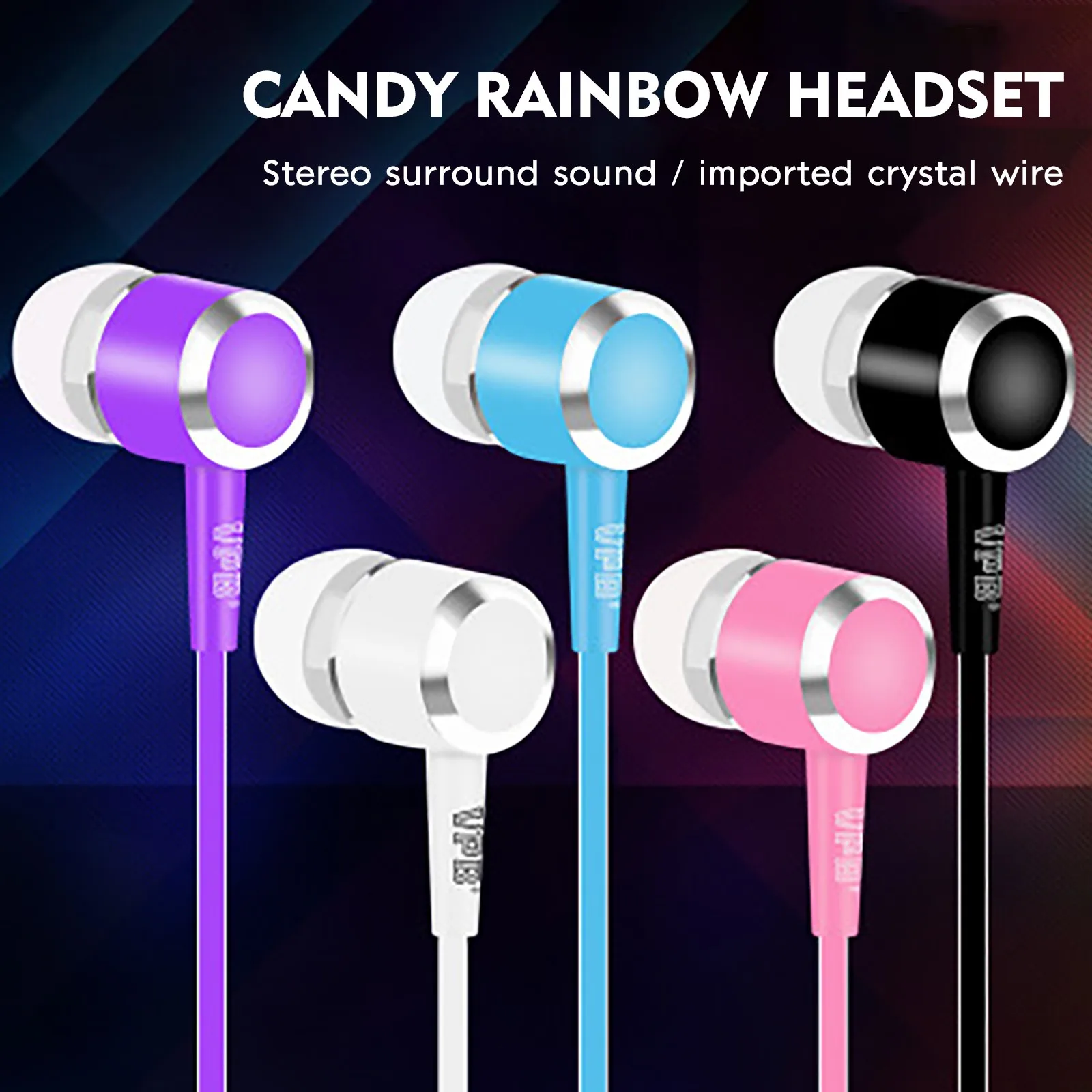 In-Ear Heavy Bass Universal Stereo Sound Crystal Line Sports Earplugs Ultra Clear Sound Quality Sleep Earphones