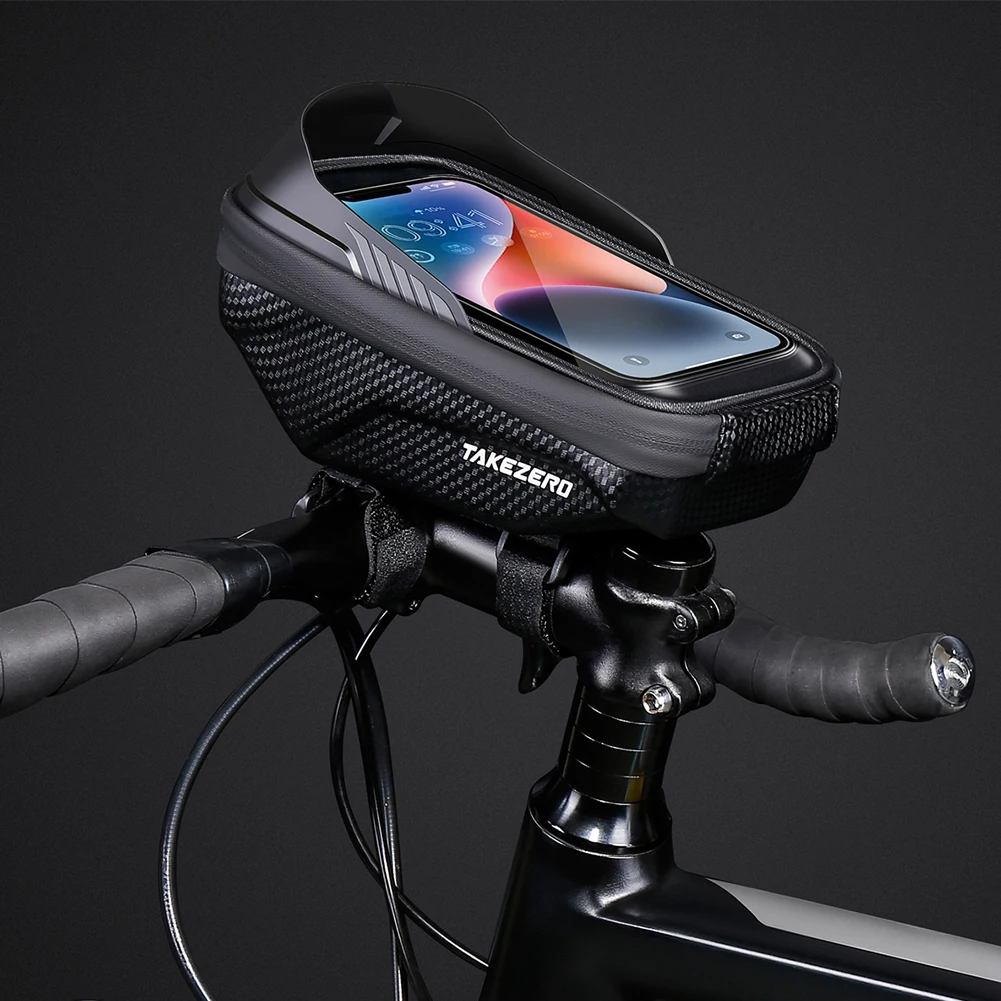 

1L Bike Phone Bag Waterproof Bicycle Front Frame Bag Support Touch Screen Bicycle Upper Tube Bag for Smart Phones 4.7-6.8in