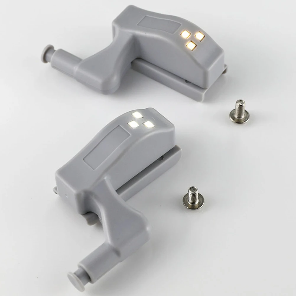 

10 Pcs Hinge Lights LED Sensor Kitchen Cabinets Touch Induction Warm White Bright Easy Install Closet Wardrobe Night Light