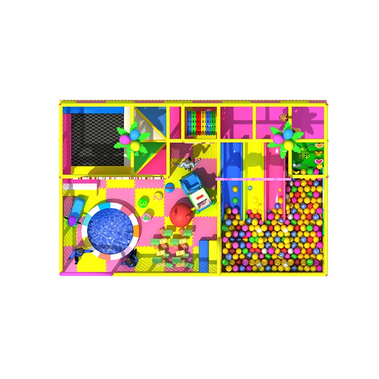 Kids Commercial Indoor Playground Homemade Indoor Playground Equipment with Slide Ball Pool