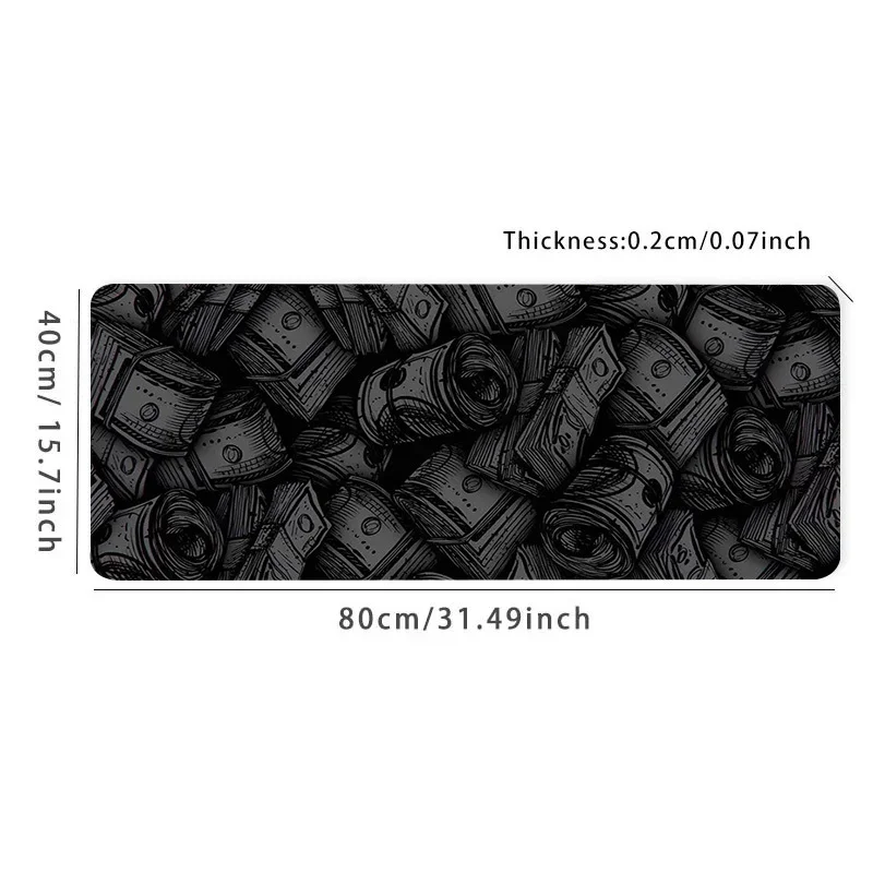 لوحة ماوس ألعاب كبيرة جمالية رائعة بالدولار، حصيرة مكتبية للوحة مفاتيح الكمبيوتر، ملحقات ديكور غرفة المكتب غير قابلة للانزلاق