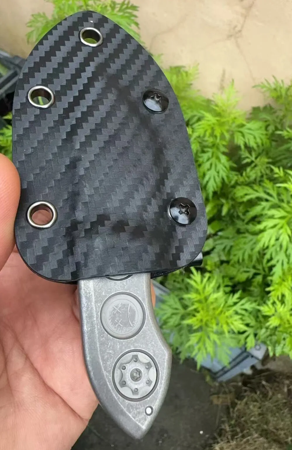 EDC DC53 Titanium Alloy Crowbar with Carbon Fiber Sheath Bottle Opener Outdoor Camping Multifunction Tools