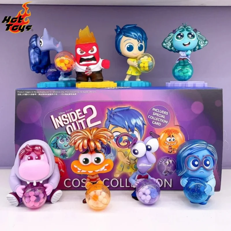 New Hot Toys Disney Pixar Inside Out 2 Joy Sadness Anger Disgust Cosbi Collectible Figurine Mini Doll Birthday Christmas Gifts