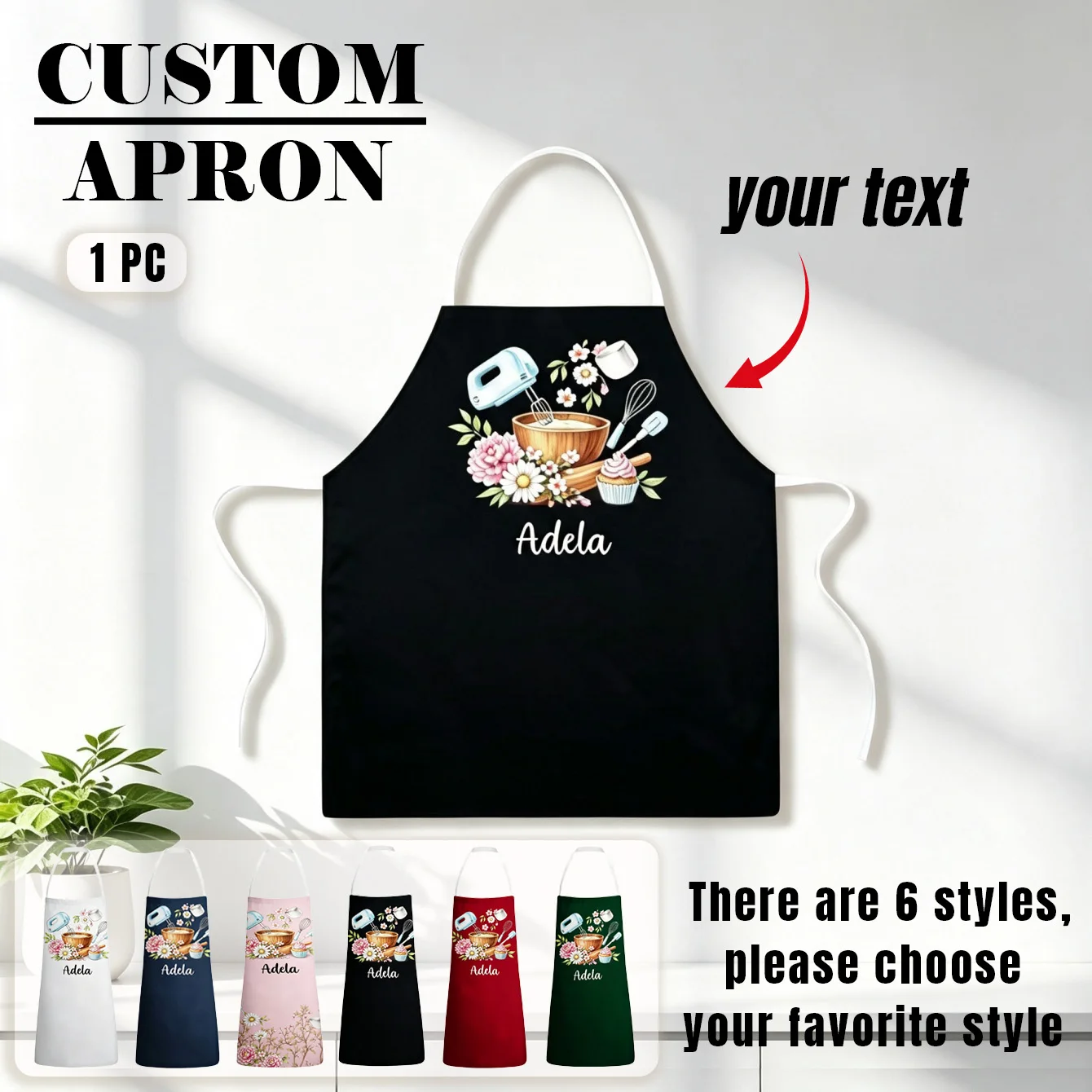 Customized apron Customized photo text Personalized cleaning tools Polyester waterproof creative gifts ﻿