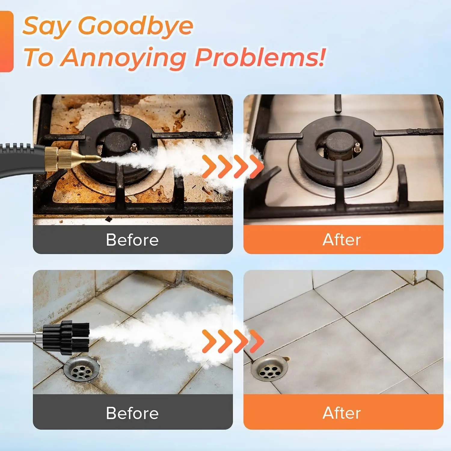 ارتفاع درجة الحرارة آلة التنظيف بالبخار المنزلية المطبخ مكيف الهواء المطبخ غطاء فوق البوتاجاز لإخراج الأدخنة بقع الزيت تنظيف الحمام