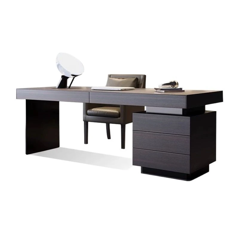 

Modern simple all-solid wood desk, book chair, computer desk, black walnut study, home desk, computer desk