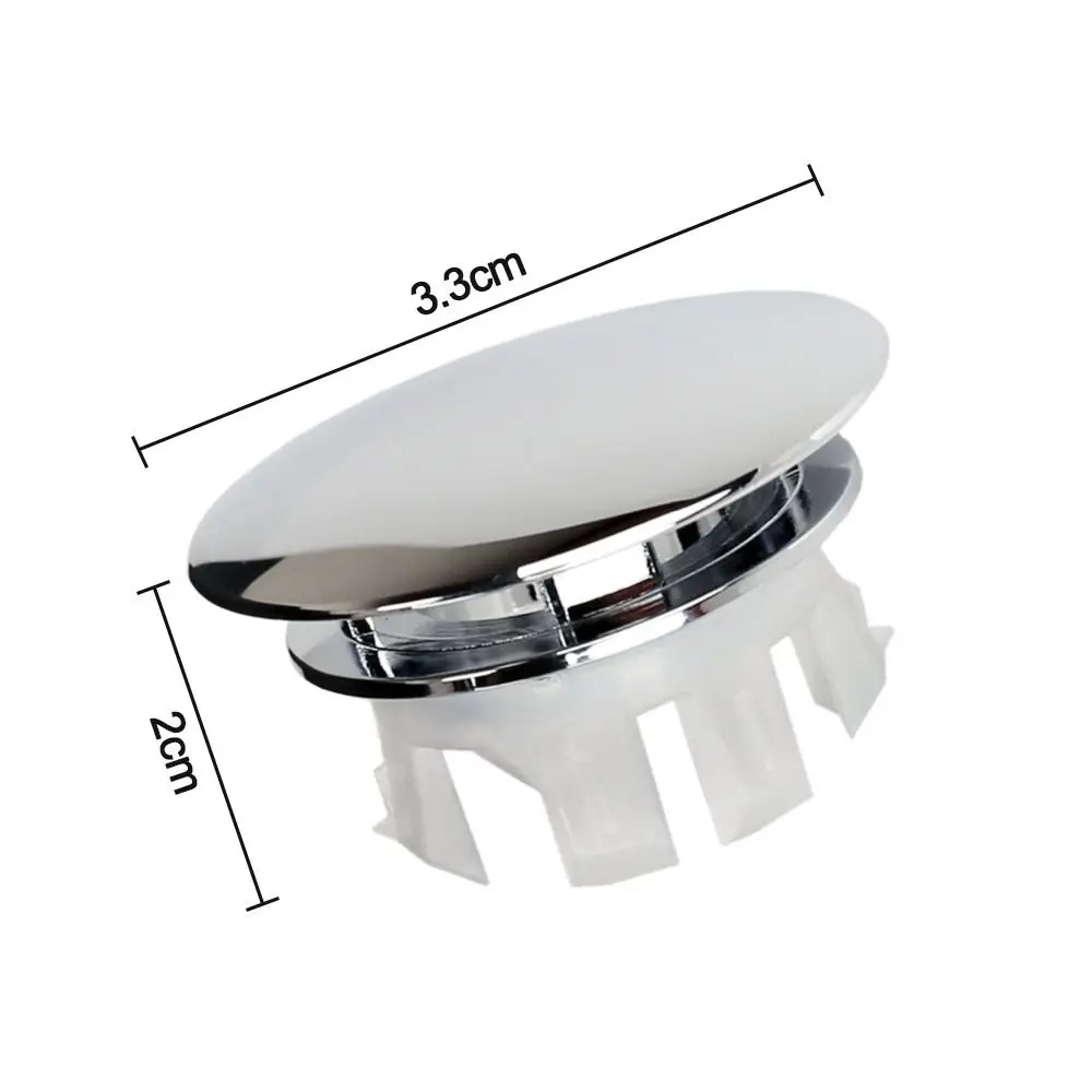 Sink Overflow Covers Trim Ring Cap Kitchen Bathroom Sink Bathtub Round Double Layer Replacement Hole Cover For 22mm-24mm Hole