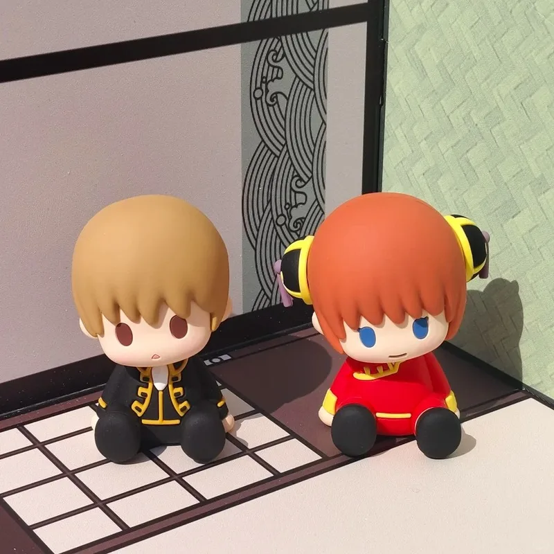 

Genuine Bandai POTEPOTTE-R Gin Tama Sitting Blind Box Epoxy Kagura Anime Trendy Toys Comics Peripheral Figures Desktop ornament