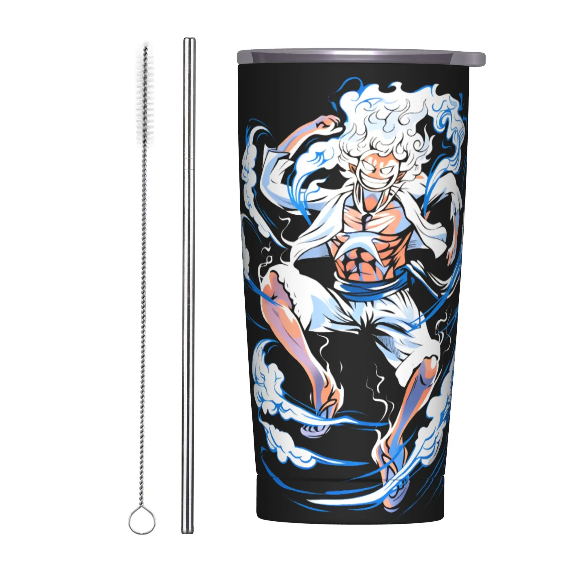 

Обезьяна Д Луффи Стакан из нержавеющей стали Дорожные кружки Чашка 20 унций Термочашки Сохраняют тепло Холод и горячее молоко Чай Бутылка для воды