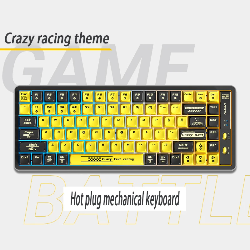 L9 3 Mode RGB Mechanical Keyboard Hot Plug 85 Key Electric Gaming Office Computer Bluetooth Wireless