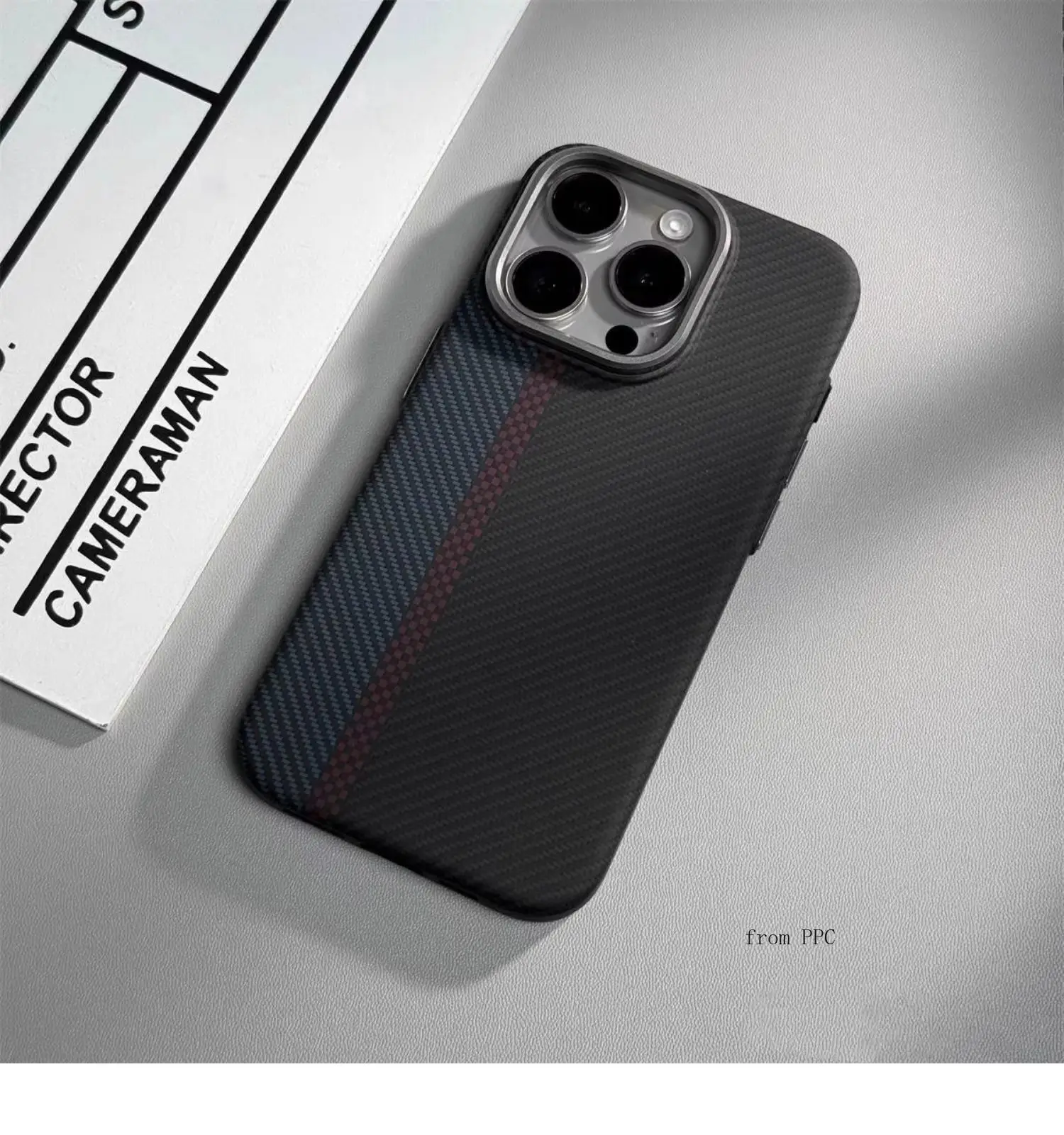 Carbon MagSafe Handyhülle für iPhone 16 Pro Max 15 14 13 Kabelloses Laden Magnetische Schale Legierung Kameraring Panzerhülle – Detail 9