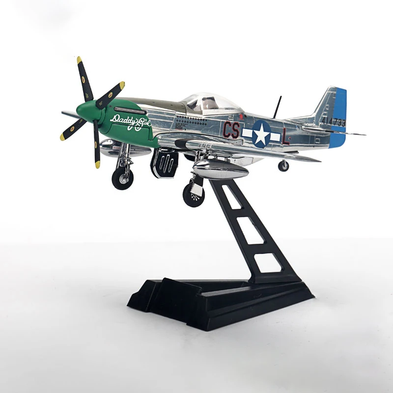 Diecast 1:72 US P51 Mustang fighterFighter Alloy Aircraft Model Collection Souvenir Display Ornaments