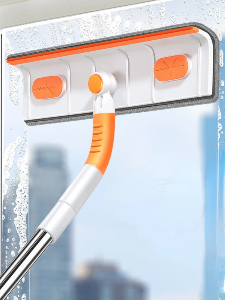 Window Clean Squeegee Mop Soft Microfiber Wiper Telescopic Glass Brush Multi-function Scraper Cleaning Dust Household Clean