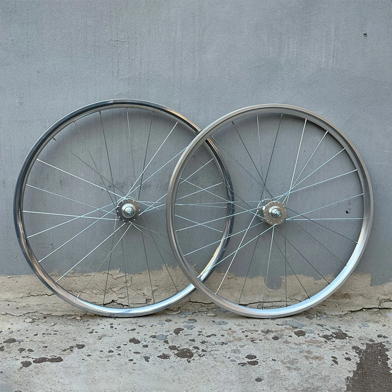 Fixie Vintage 700C Fixed Gear Bike Wheel 32 Holes Aluminium Alloy Single Speed Racing 25mm A Pair Wheel Bicycle Parts