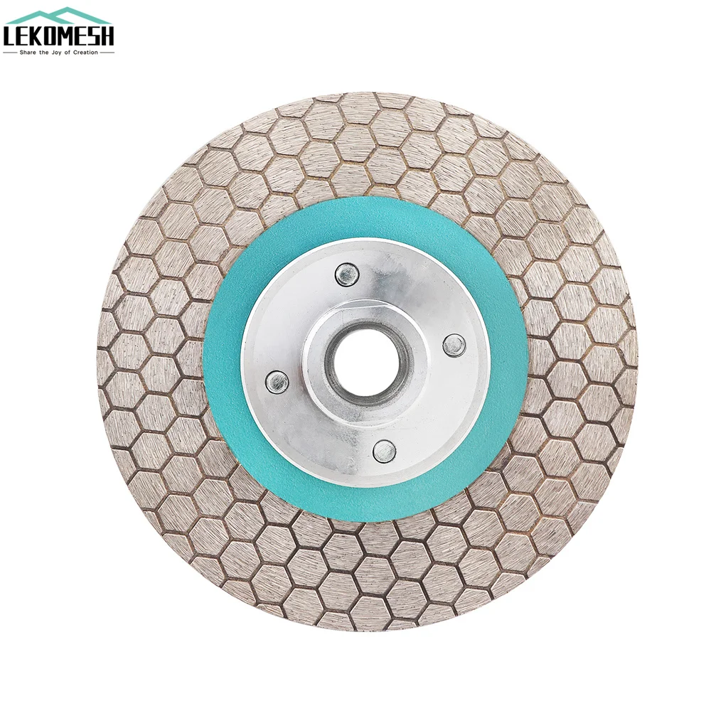 LEKOMESH 1pc Diamond Grinding Cutting Disc Double-sided Flange Cutter Granite Ceramic Grinder Marble Tile Cutting Saw Blade