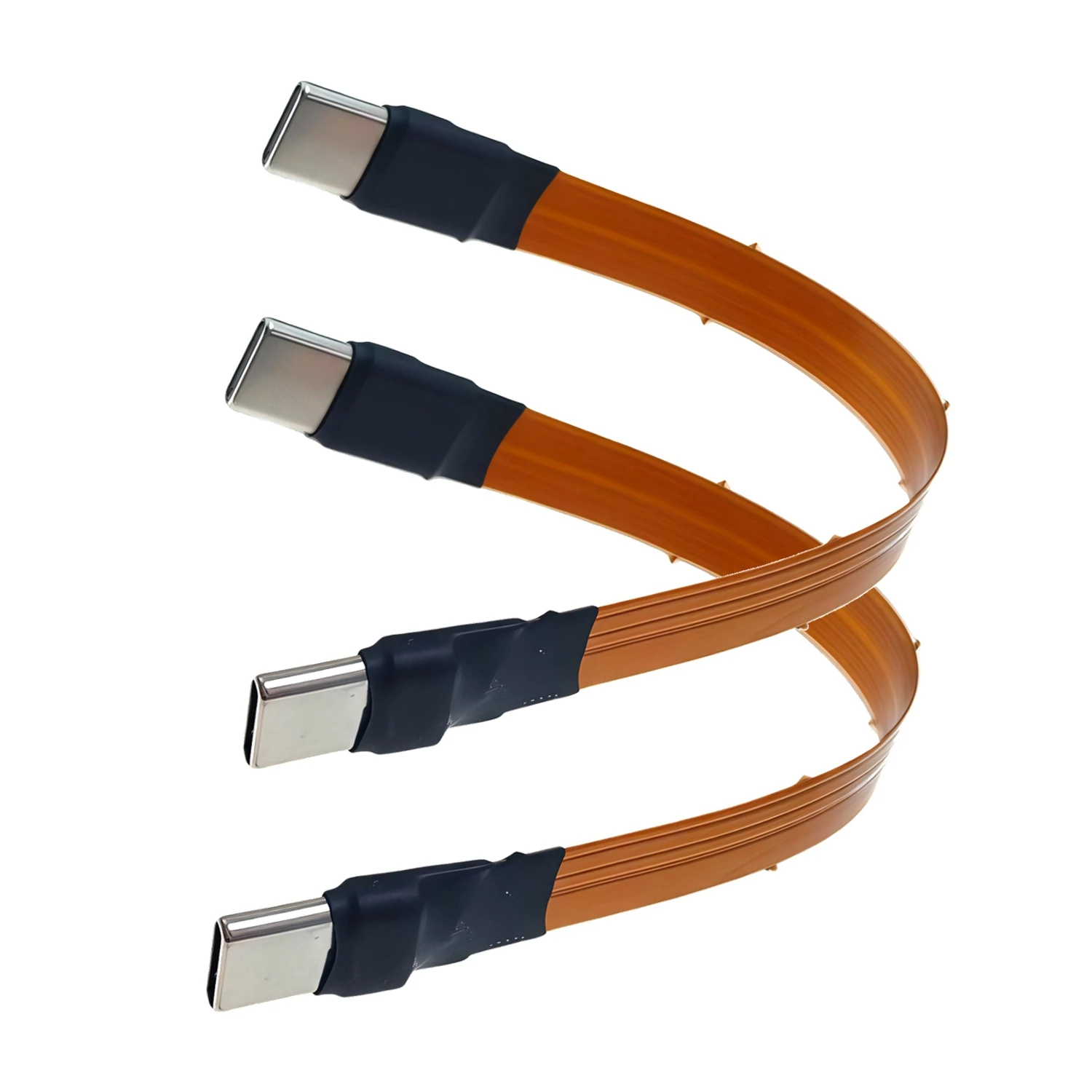 New USB4 Male Full Function PD240W Dual TYPE-C Male To Male FPC Soft Cable Flat Cable Thunderbolt 40GB 14CM