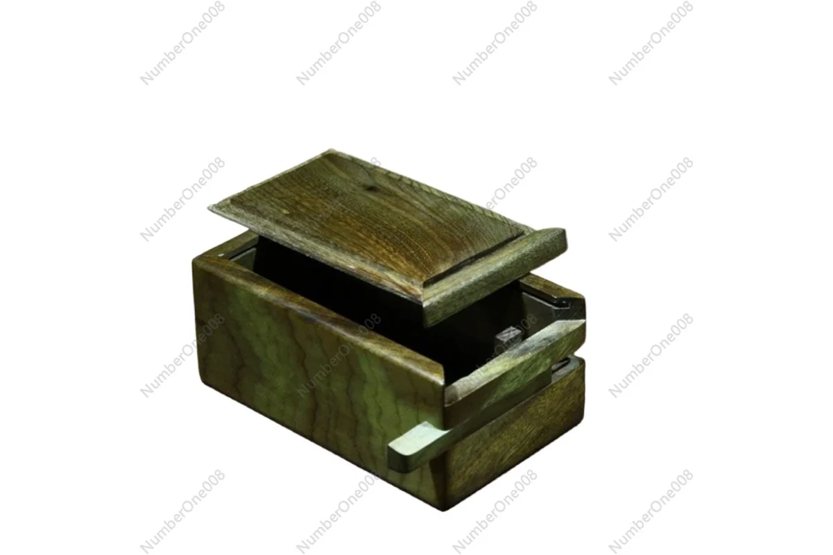 Solid Wood Handmade Luban Box, Wenwan Retro Storage, Chinese Mortise and Tenon Box Jewelry.