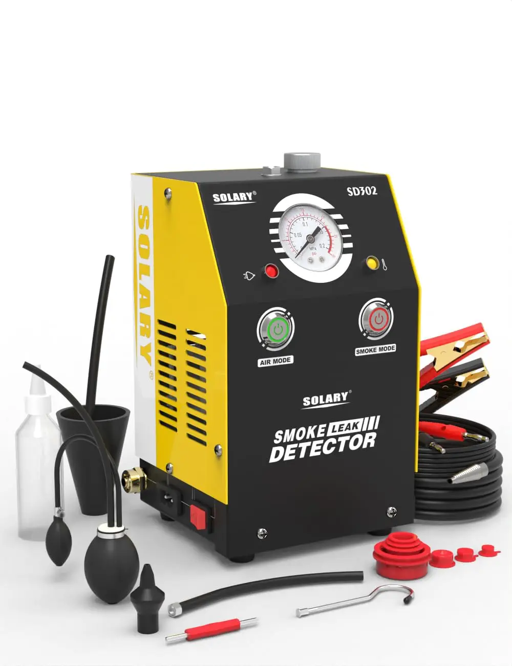 Solary SD302 Automotive Smoke Inspection Machine Car EVAP Detect Pipe Car Smoke Leak Detector Tester Leakage Diagnostic Tool