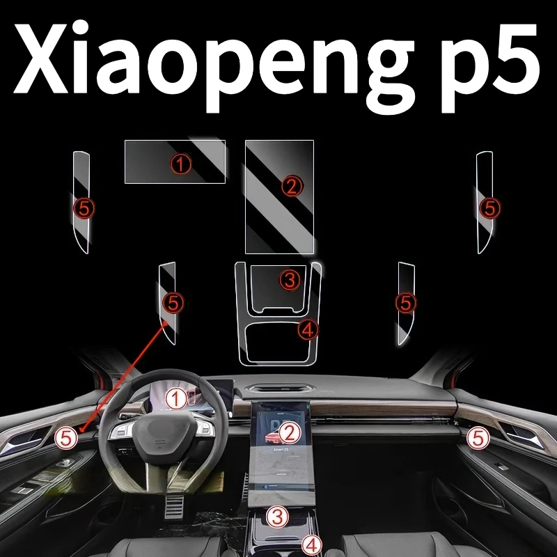 

For Xiaopeng p5 22-24models interior protection Dashboard Multimedia Navigation Transparent Scratch-Resistant Film Modification