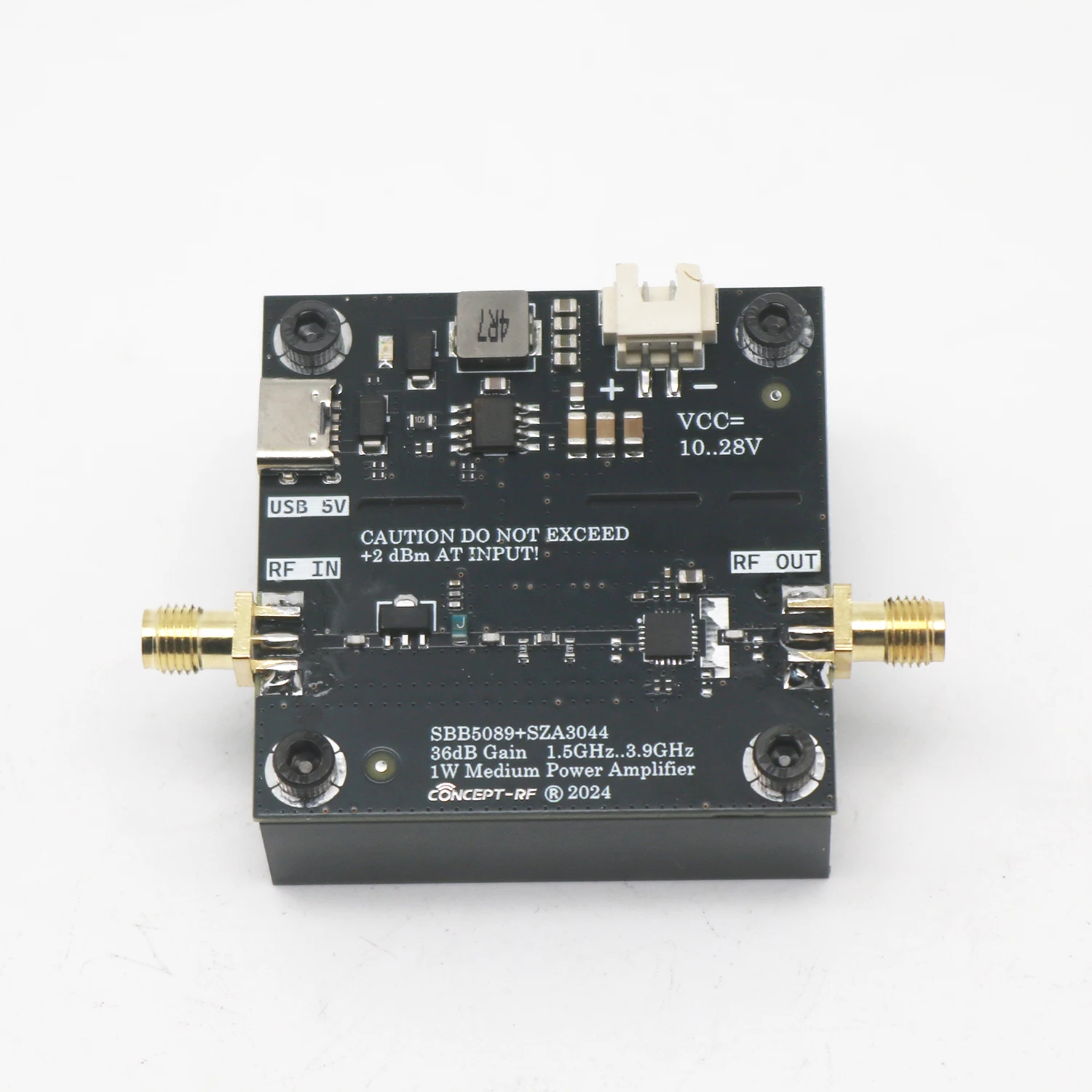 1.5Ghz TO 3.9Ghz 1W RF Power Amplifier 36dB Gain Broadband Driver Radio 2.4G Transmitter Signal 1.5G GPS WIFI 2.4Ghz Lora AMP