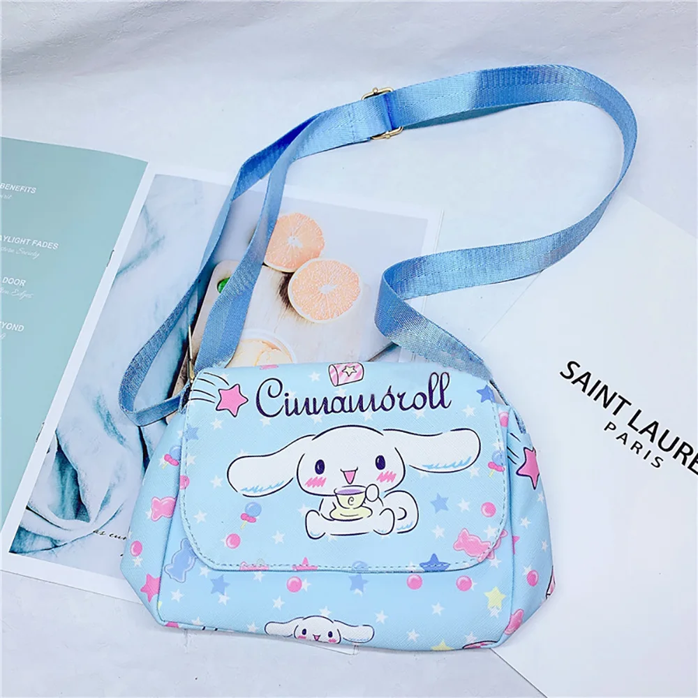 Sanrio Messenger Bag Hellokitty Mymelody Cinnamoroll Kuromi Casual Anime Handbag Cute Cartoon Fashion Tote Bagpacks Gift for Kid