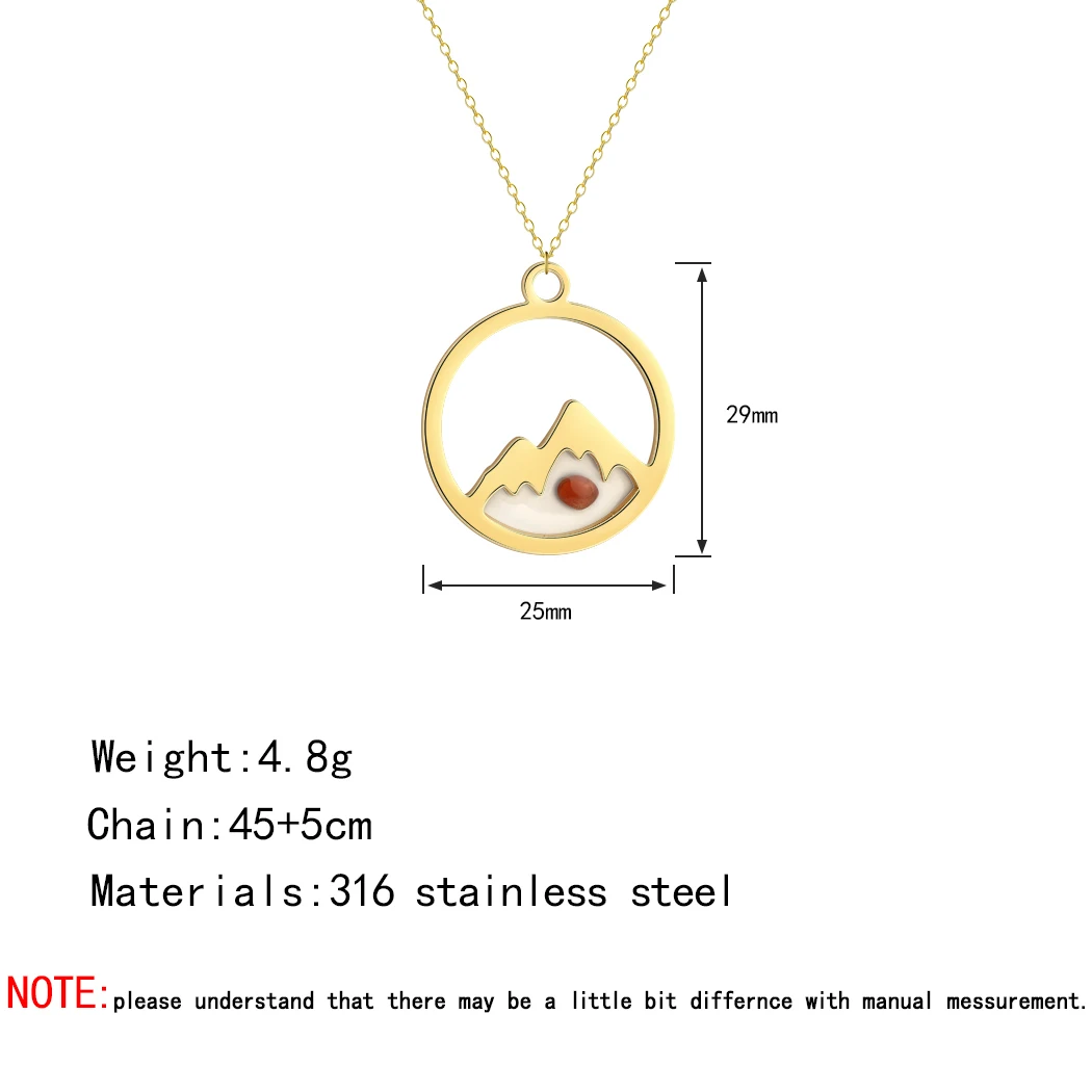 Delicate Mustard Seed Stainless Steel Pendant Necklace for Women Fashion Move Mountains Christian Clavicle Choker Jewelry Gifts