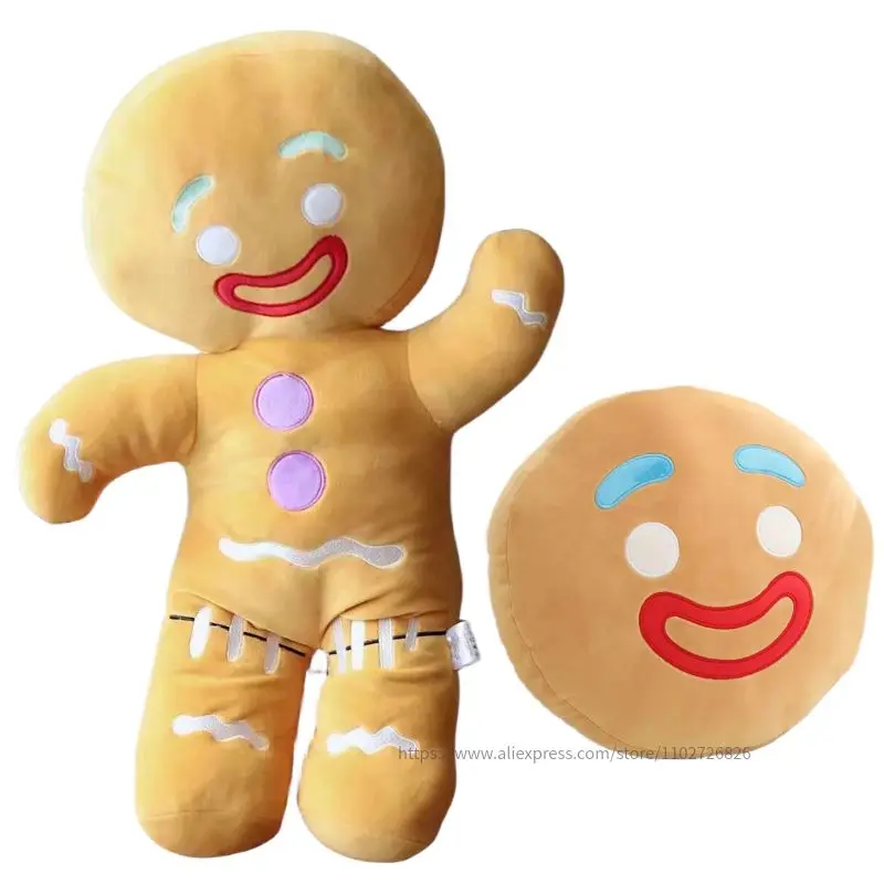 

Cartoon Cute Gingerbread Man Plush Toy Pendant Throw Pillow Stuffed Baby Appease Doll Biscuits Man Pillow Reindeer for Kids Gift