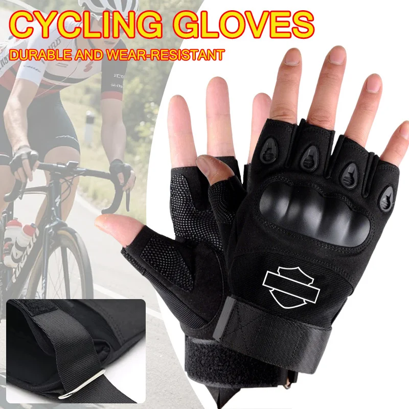 

Motorcycle Tactical Men's Half Finger Gloves For Harley Pan America ADV 1250 PA1250 PANAMERICA Outdoor Climbing Protection