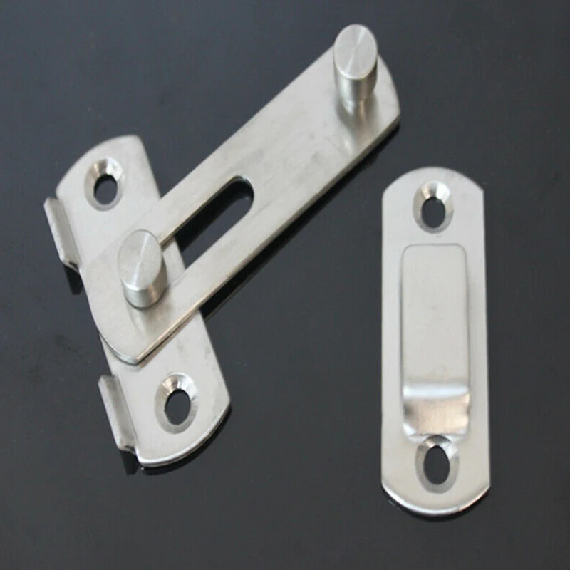 

Screws Lock Silver Sliding Door Stainless Steel Bolt Bolts Furniture Gate Pet Cage Rustproof Safety Convenient
