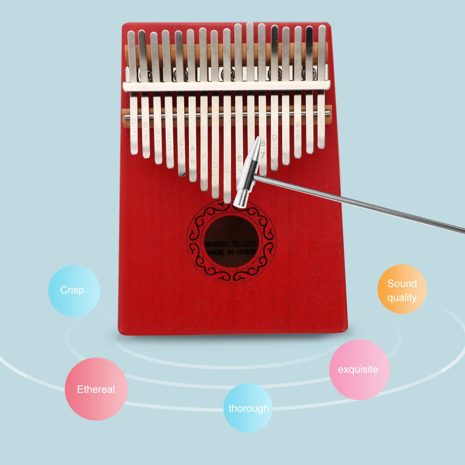 المبتدئين كاليمبا المحمولة الإبهام البيانو مادة خشبية دائم استخدام طويل الأمد الحرفية المهنية حقيبة التخزين وشملت