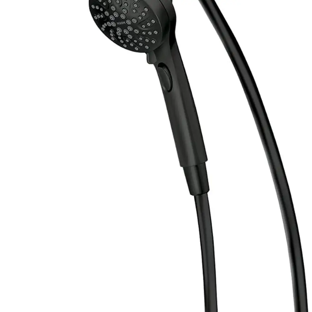 

Matte Black 2.5 GPM Handheld Showerhead and Rain Shower 2-in-1 Combo Featuring Magnetic Docking System and Metal Hose, 26009BL