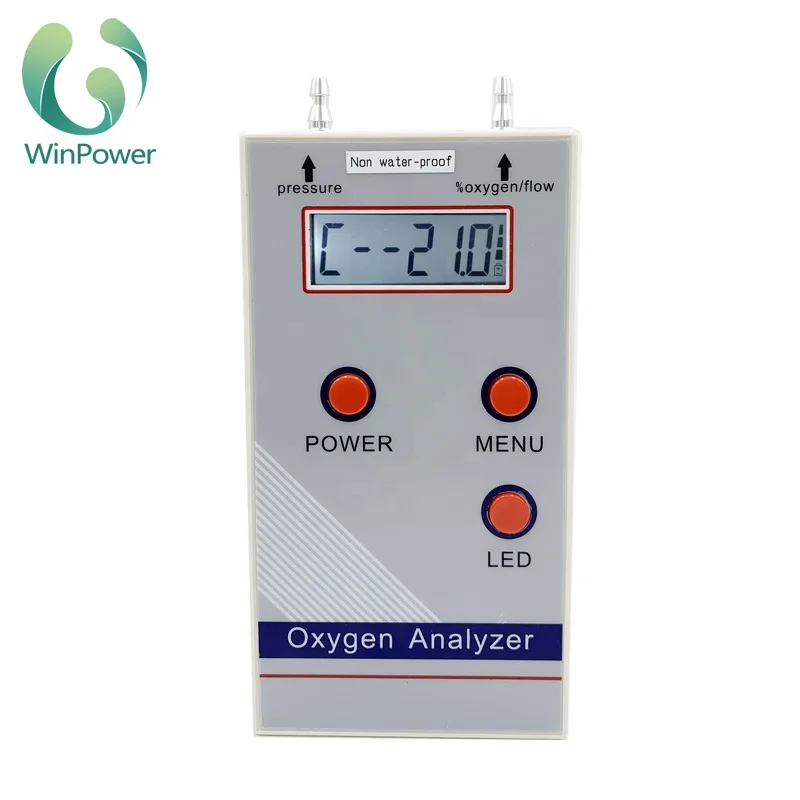 RP-01  CE certified Winpower ultrasonic oxygen analyzer  Measure O2  concentration,flow and pressure   21-95.6%,0-20L,0-100 kpa