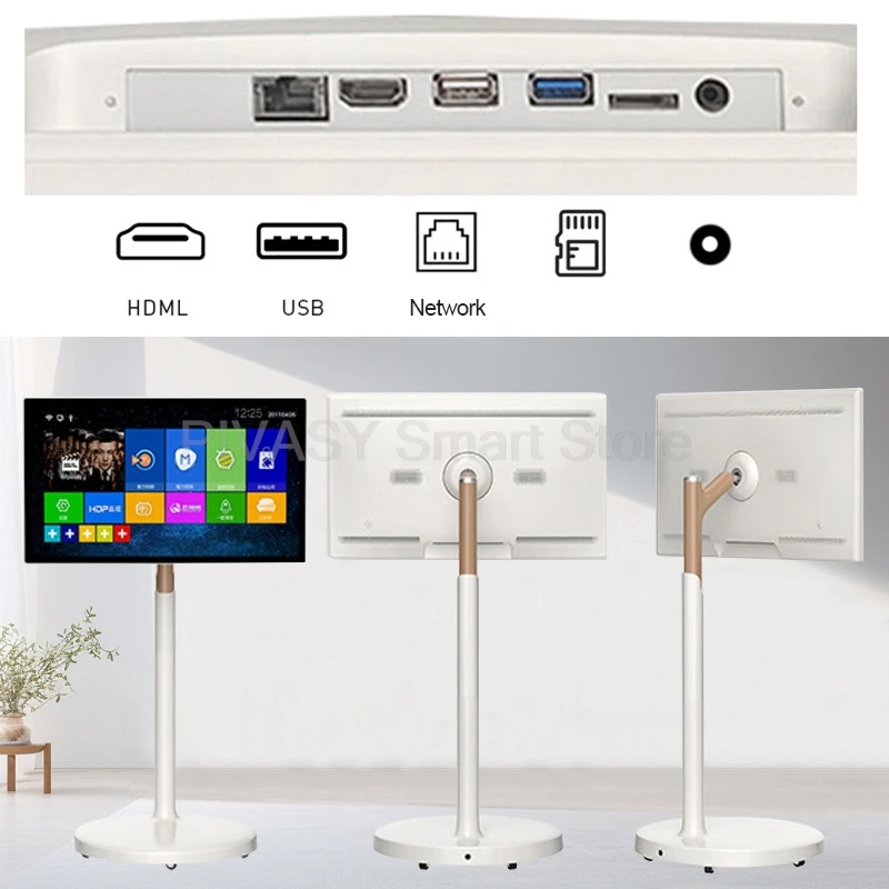 Populaire 23,8 inch smart display touchscreen Android draagbare smart tv indoor conferentie mobiele monitor voor fitness gaming live