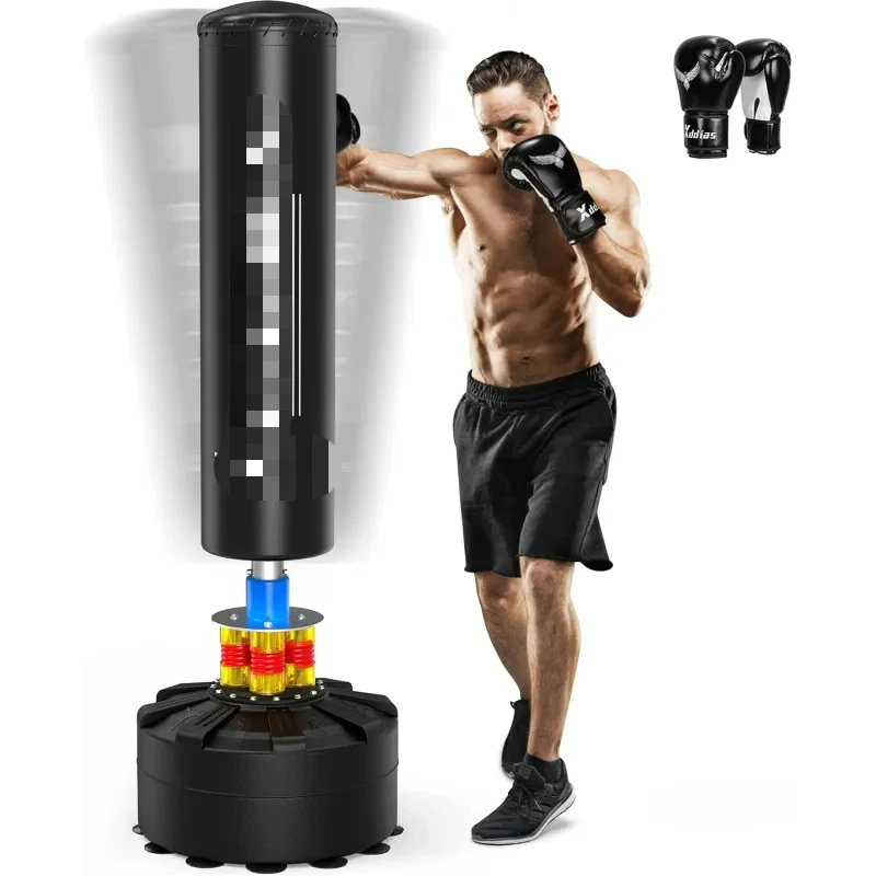 

Ccjxddias punching bag with stand, 70' 'freestanding punching bag for adult, heavy boxing bag with suction cup base kickboxing B