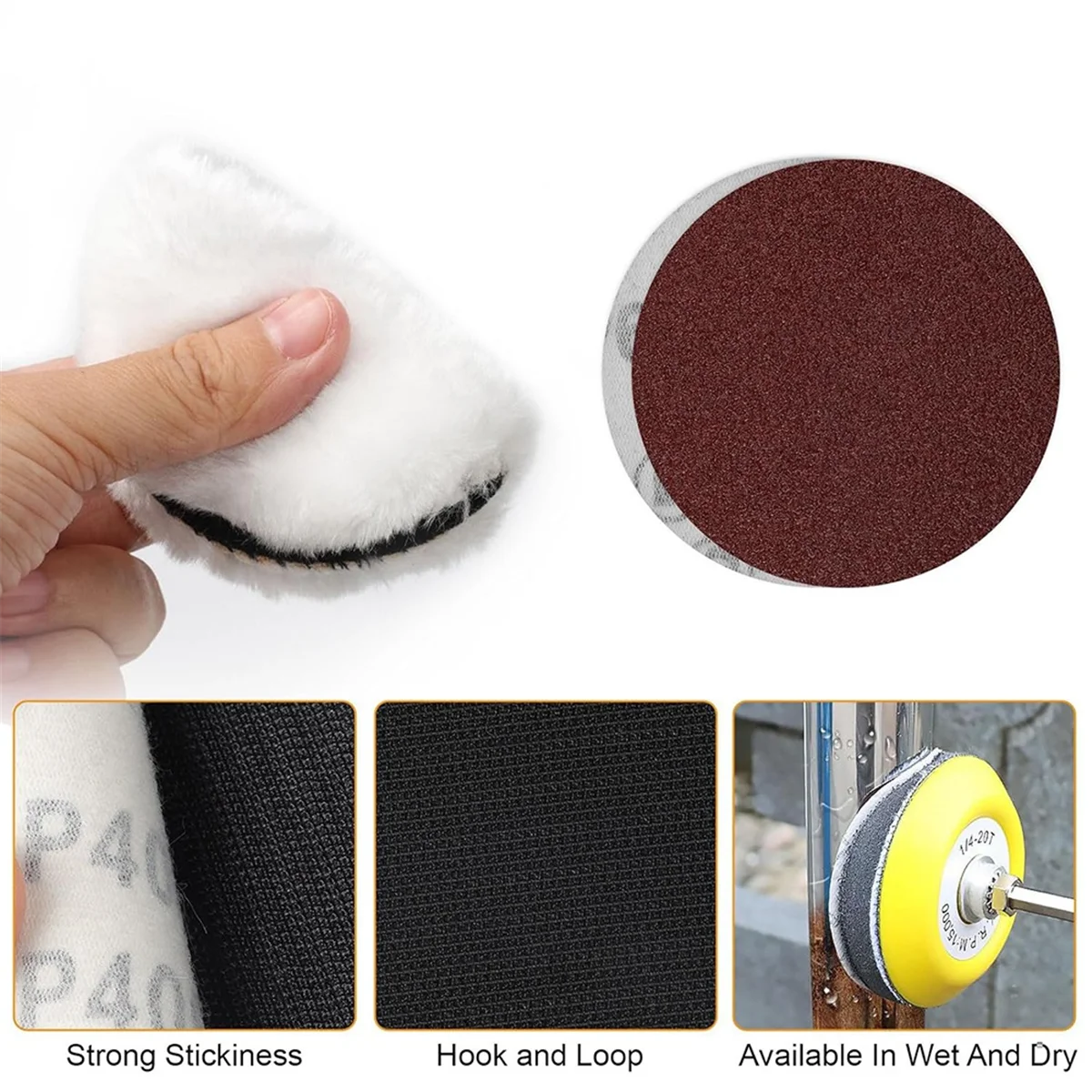 

New 133 PCS 3 Inch Sanding Disc Drill Polishing Kit, 60-10000 Grits Sandpaper Buffing Pads with Hook and Loop Sanding Discs
