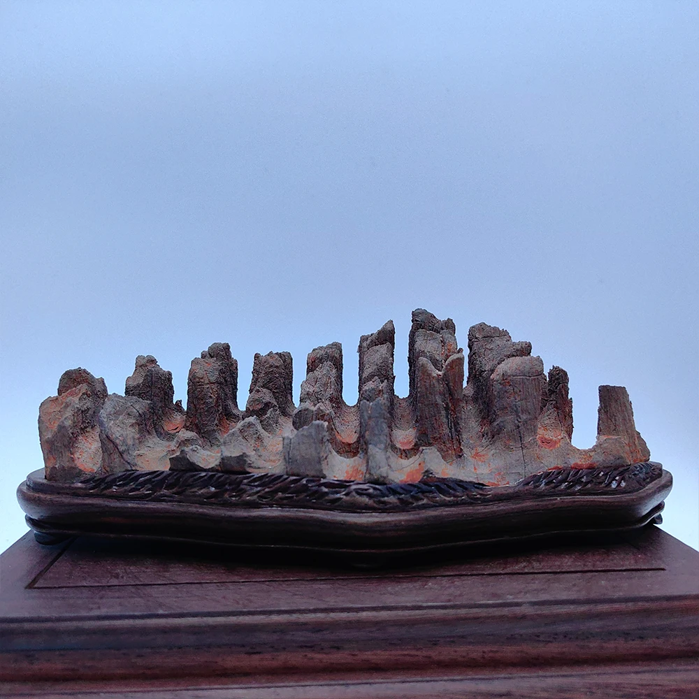 Asian Natural Stone Mountain Rock Reiki Bronzite Natural Precision Mountain Landscape Stone Men Gift Crystals Stone Sculpture