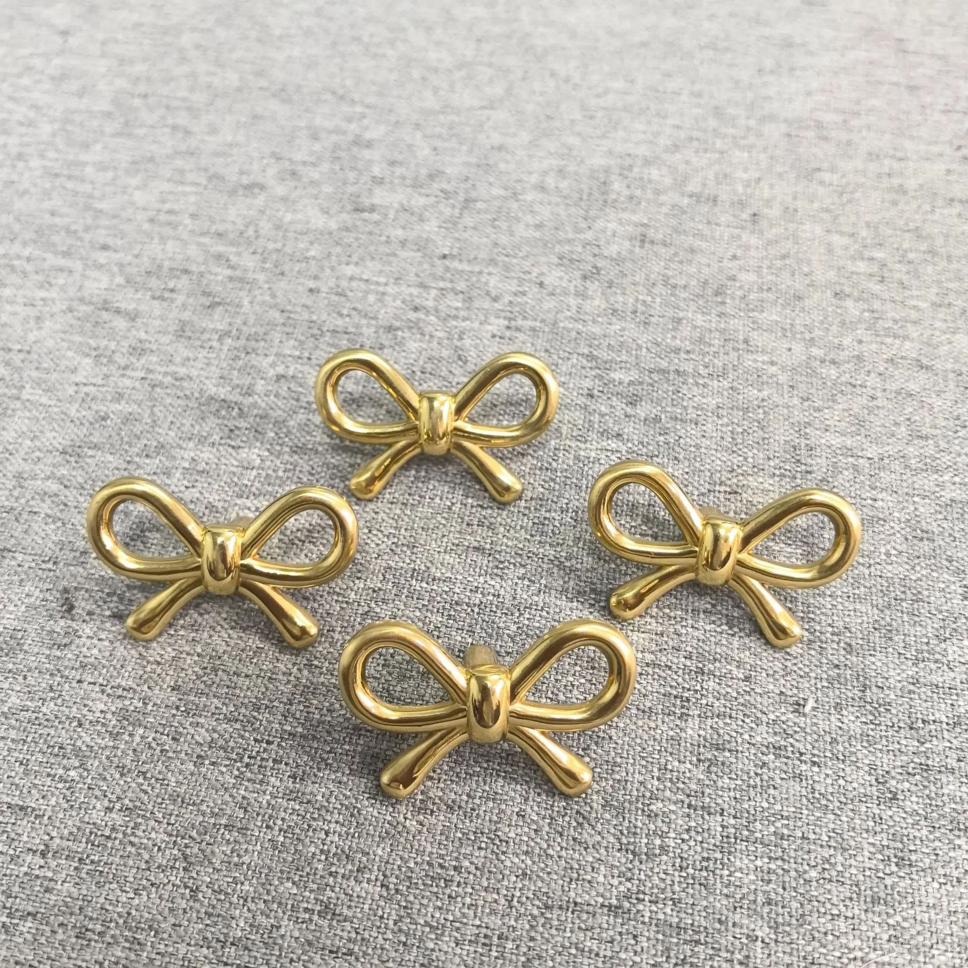 Bronze creative bow-shaped handle for drawer cabinet door shoe cabinet bedside table storage cabinet handles