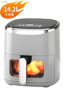 Image large-capacity household multi-functional fully automatic visual oil-free air fryer/home oven. Can make French fries.