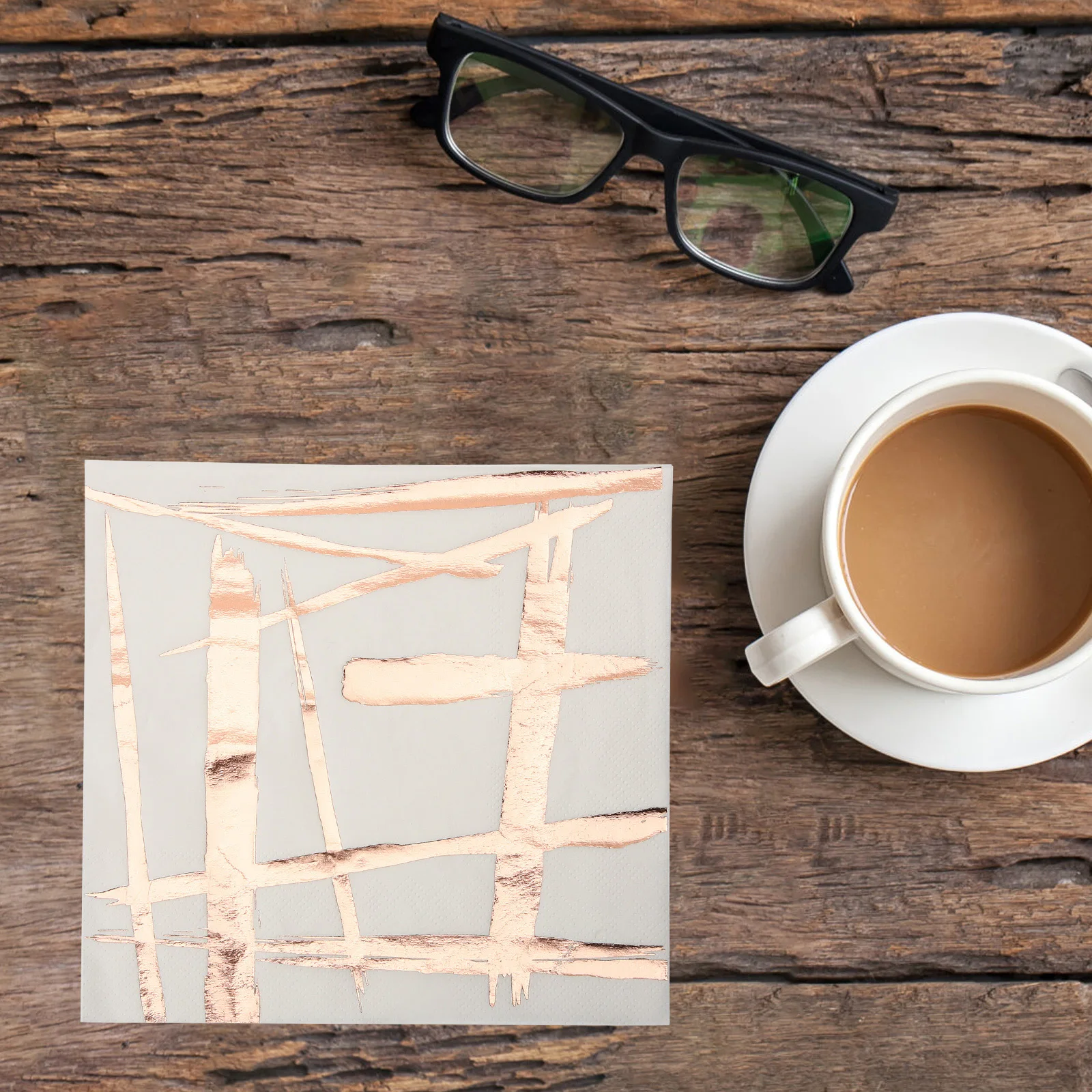 مناديل ورقية مطبوعة برقائق ذهبية لوازم حفلات الزفاف منديل عشاء مزخرف لطاولة عطلة الولائم #1