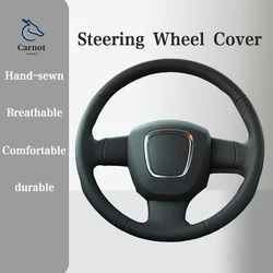 Microfiber Leather Car Steering wheel Cover For Audi A3 8P Sportback A4 B7 Avant A6 C6 S4 Handle Cover Interior Car Accessories