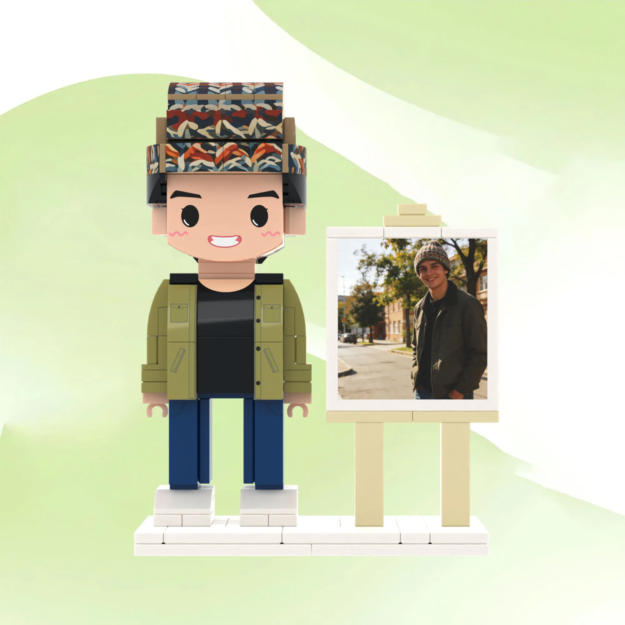 

My Custom Brickfigures Gift Building Blocks Small Particle Custom Person Character Granules Photo Decoration Model Ornament