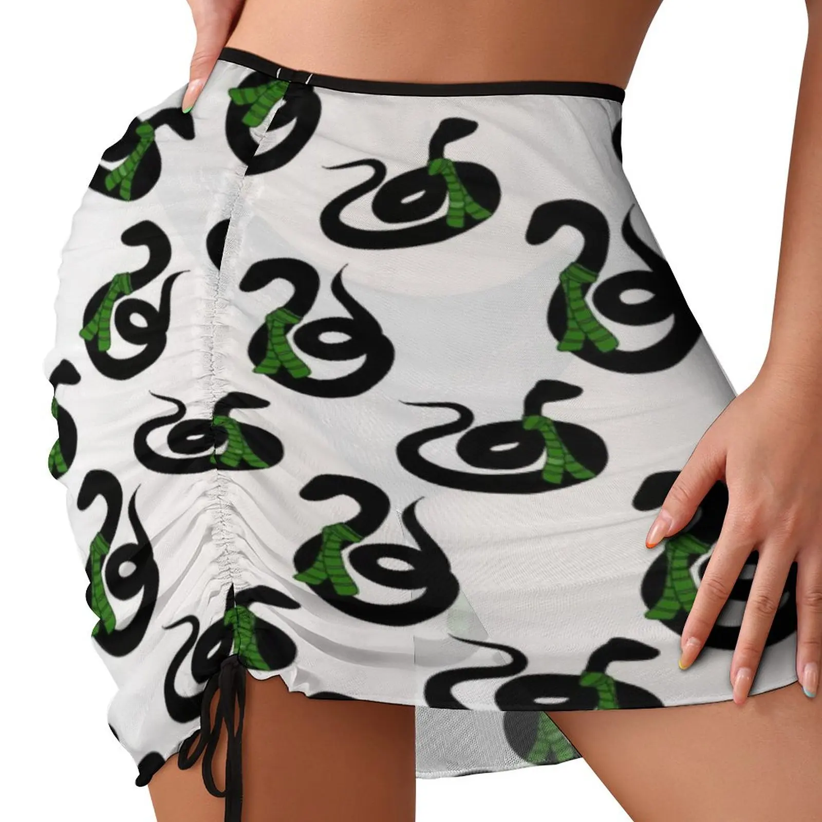 Snakes with Scarfs Pattern Beach Skirt Short skirt woman Summer skirt Short skirts shorts