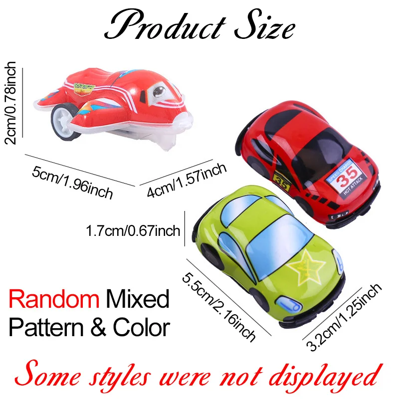 20pcs Cute Pull Back Cars Airplanes Set Mini Plastic Vehicle Toys Funny Interactive Party Favors Festival Souvenirs School ZYF