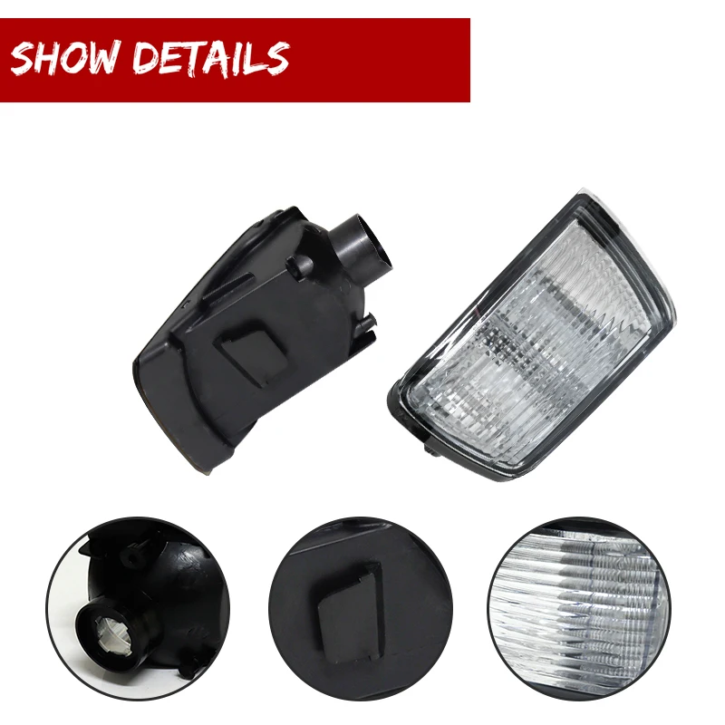 Car Front Bumper Turn Signal Light Cover Housings Kit For 2003-2005 Toyota 4Runner Front Corner Parking Lamp, No Bulb / Socket