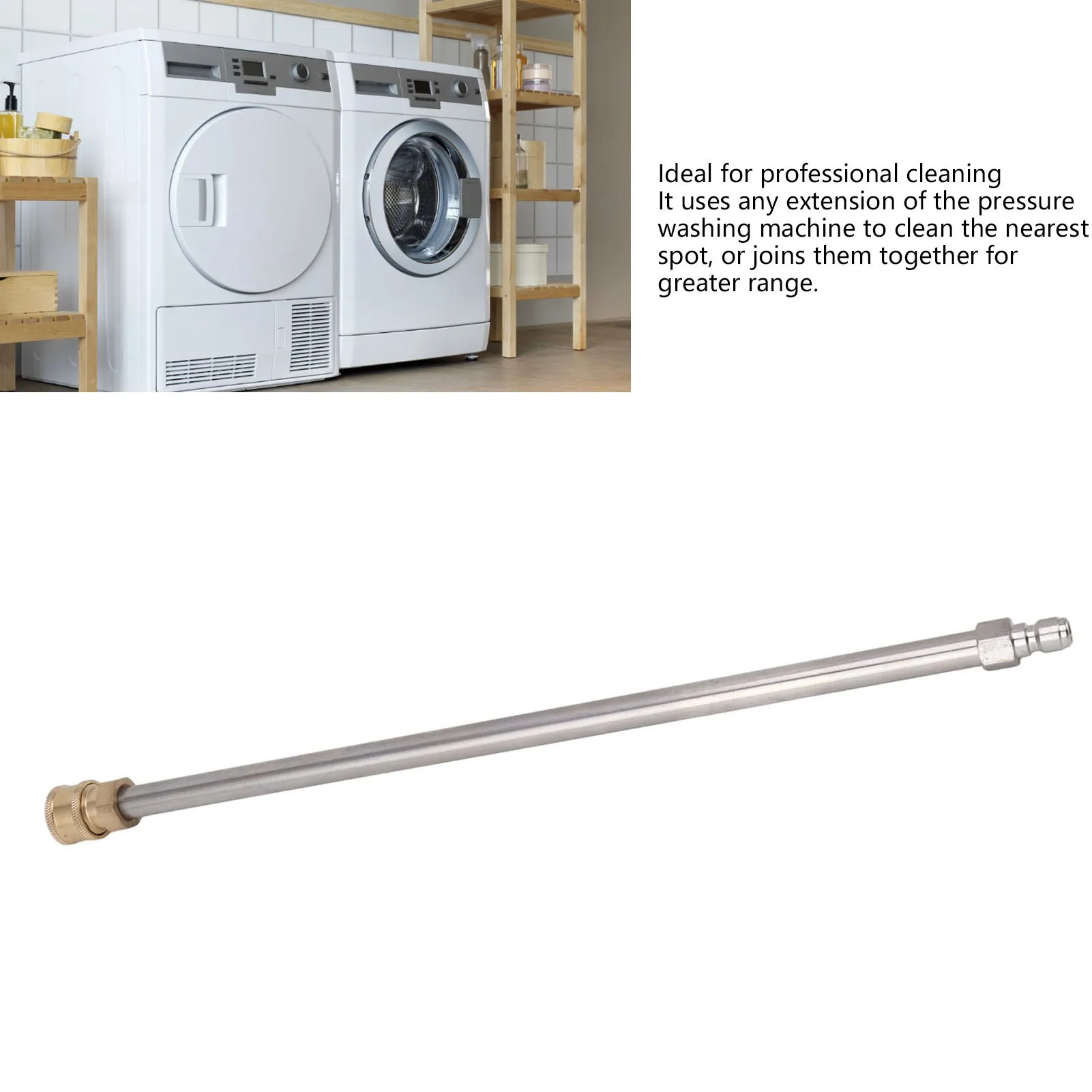 1/4 Inch Pressure Washer Extension 40.5cm Stainless Steel Universal Washer Lance Safe/Stable Seal Good For Home Use