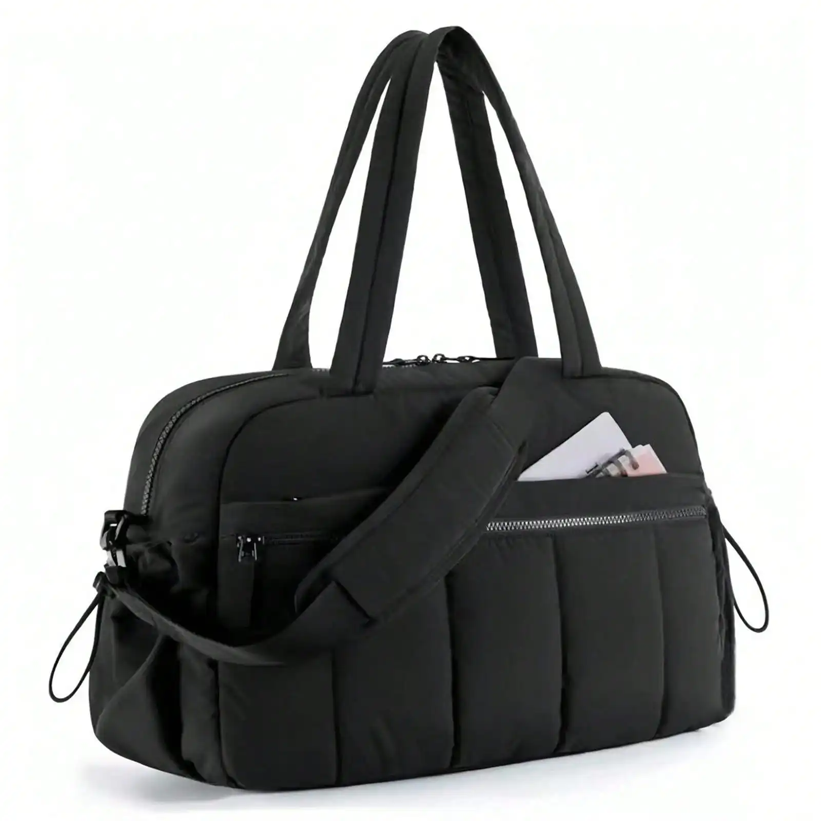 Large Capacity Gym Bag , Duffle Bag For Travel With Wet Pocket, Lightweight Carry On Weekender Duffel, Multi-Compartments Waterproof Shoulder Bag