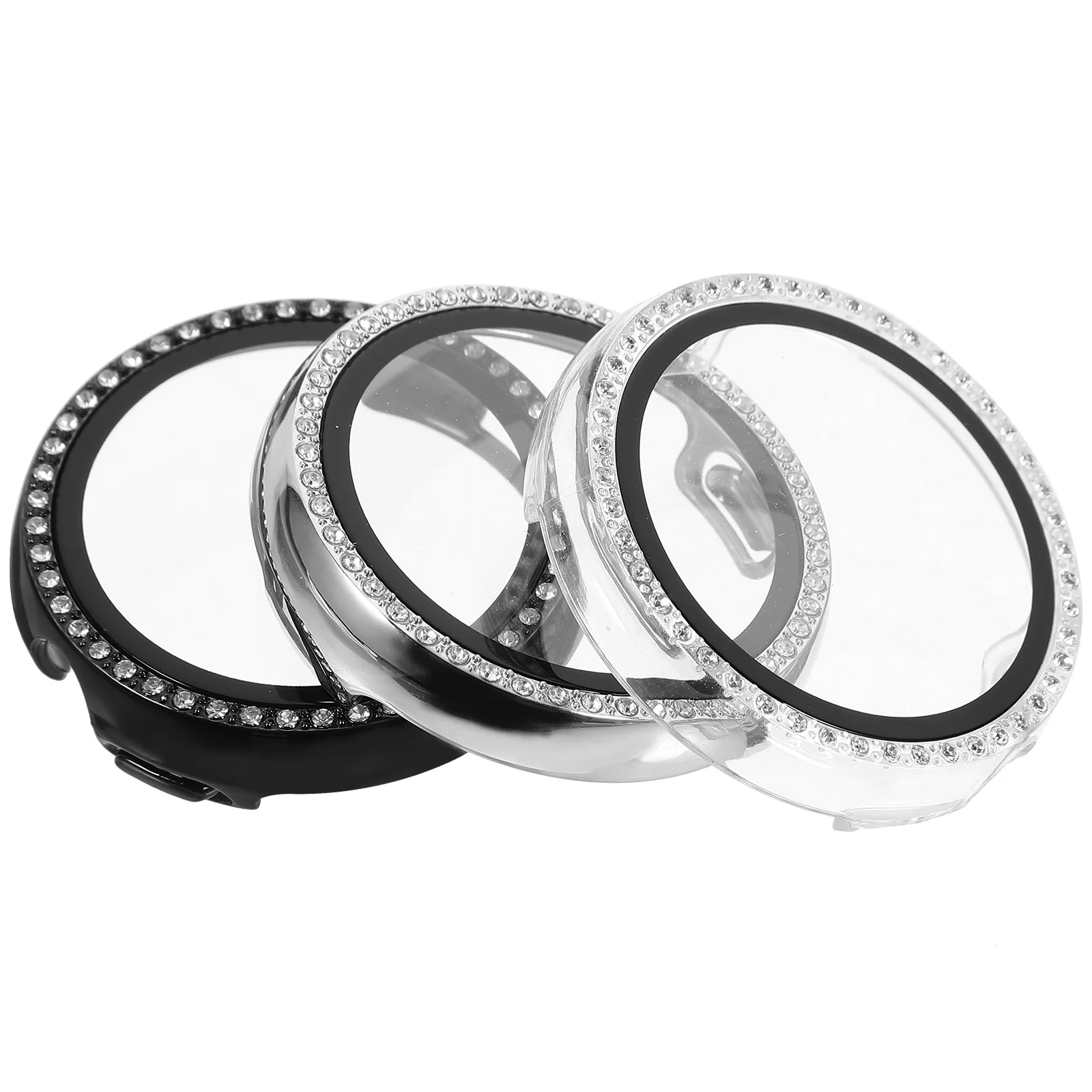 

3Pcs Watch Protective Case Rhinestone Scratch Proof Lightweight Cover Compatible for Pixel Watch 2 Smartwatch Smartwatch Shell