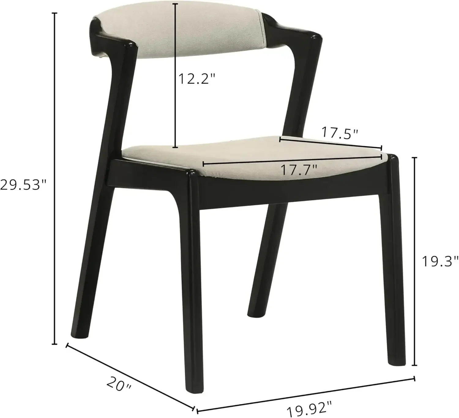 

Lavin Black Finish Upholstered Dining Chairs, Set of 2